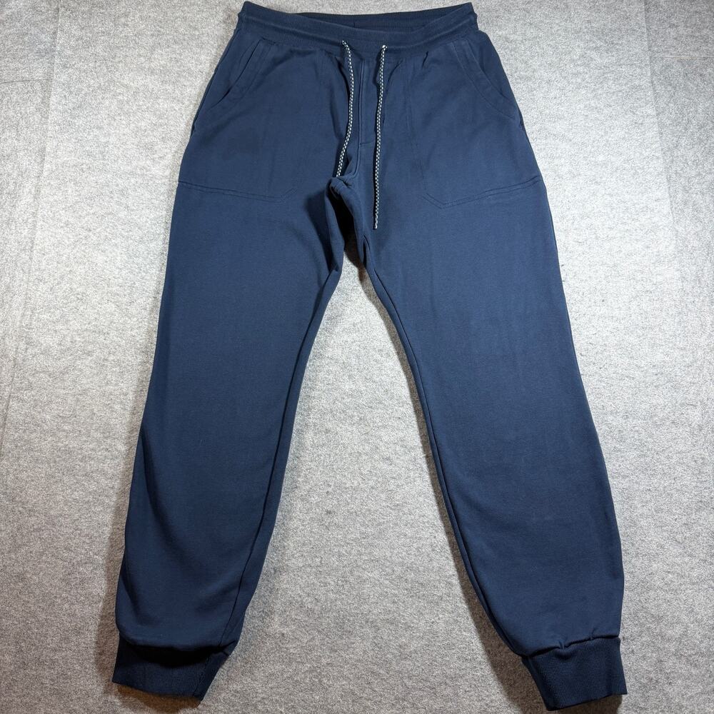 Columbia Joggers Mens M Navy Blue Drawstring Elastic Waist Cotton Sweatpants
